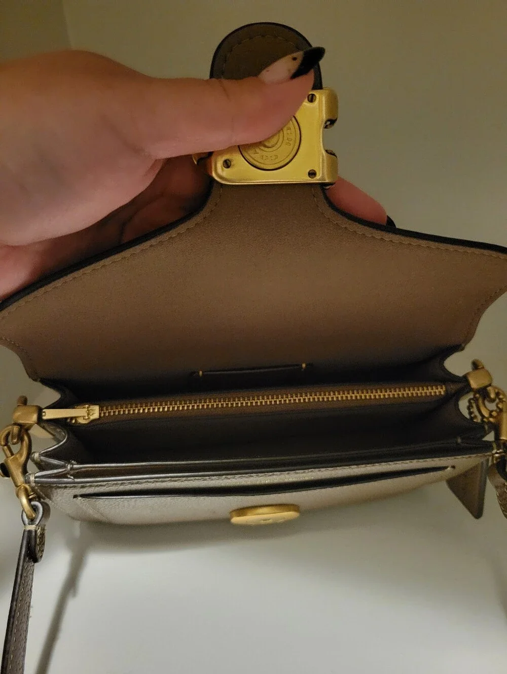 Coach Tabby Shoulder Bag 20 Dark Stone Leather CY201